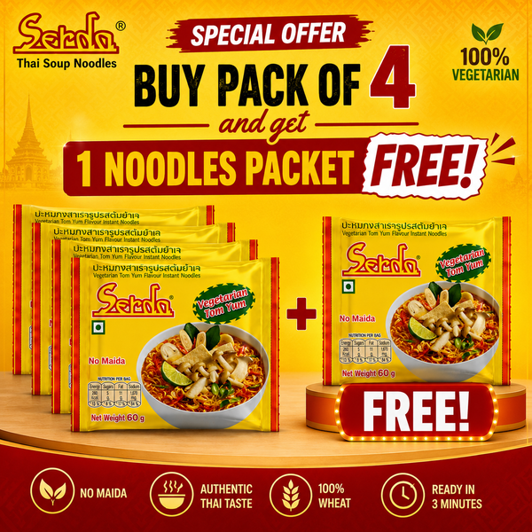 Serda Vegetarian Tom Yum Flavors Instant Soup Noodles Buy 4 Get 1 Free